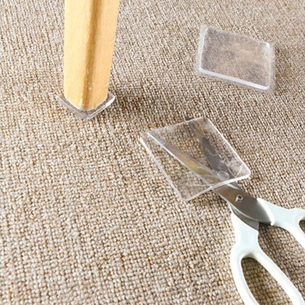 Washing Machine Pad Mat Set Transparent Silicone 4pcs for Shock Absorption