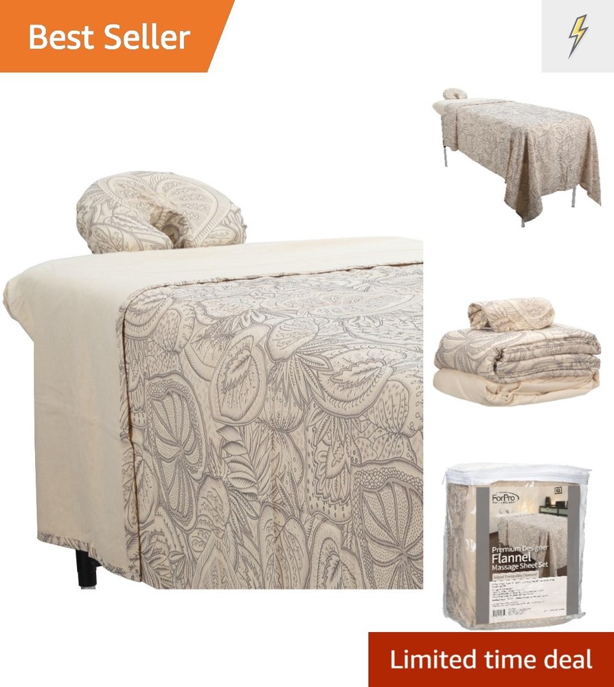 Island Tranquility Flannel Massage Sheets - Complete Set for Optimal Comfort