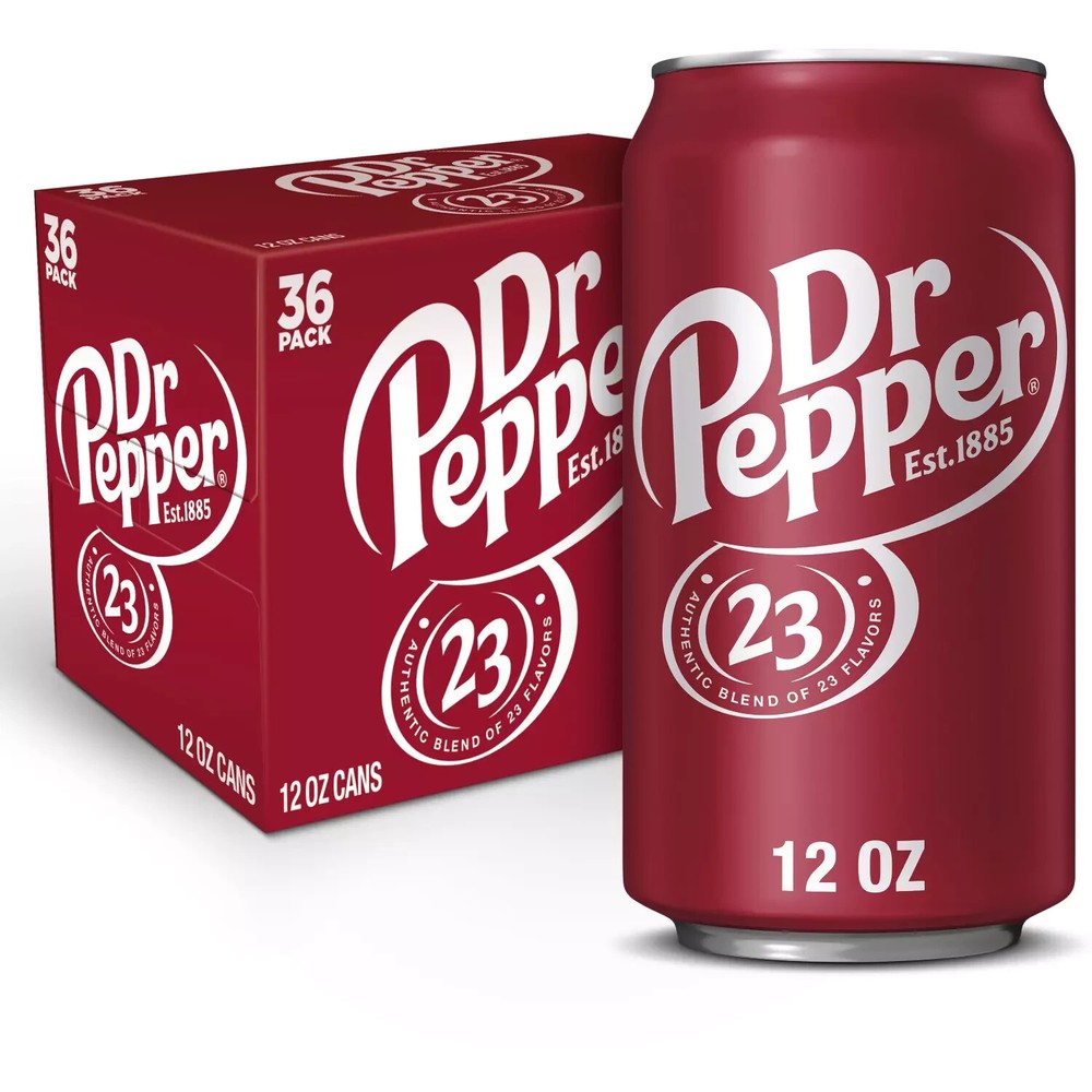 Dr. Pepper Soda, 12 oz, 36-Pack Cans