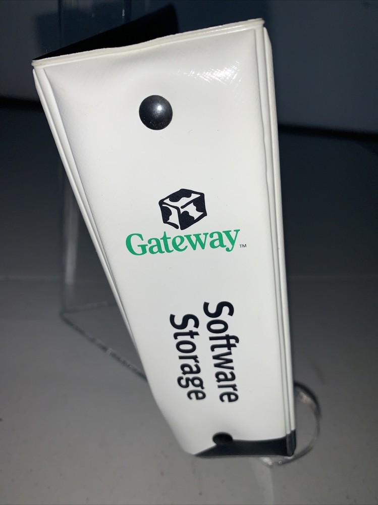 Original Vintage GATEWAY Computer Software Storage Binder CD Holder 1999