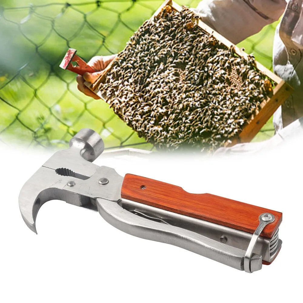 Beekeeping BeeHive Tool Combination Claw Multi-functional Hammer Beehive Scraper