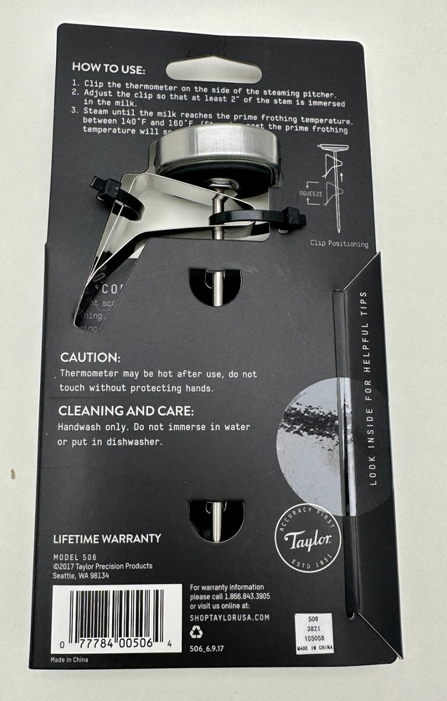 Taylor Pro Model 506 Hot Beverage Thermometer