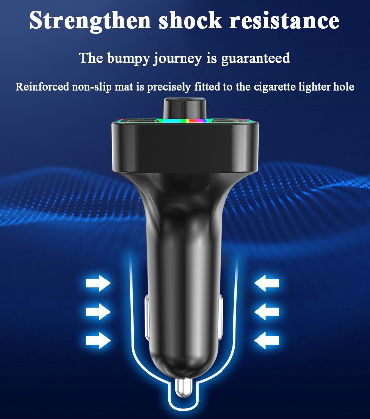 Wireless Car FM Transmitter Mini LED Screen MP3 Bluetooth 5.0 Fast PD Adapter