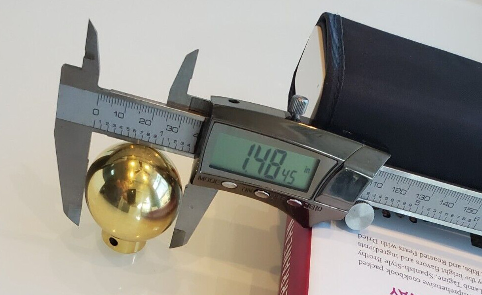 Heavy Brass pull knobs, 1.5" diameter for cabinets, latches & decor finials