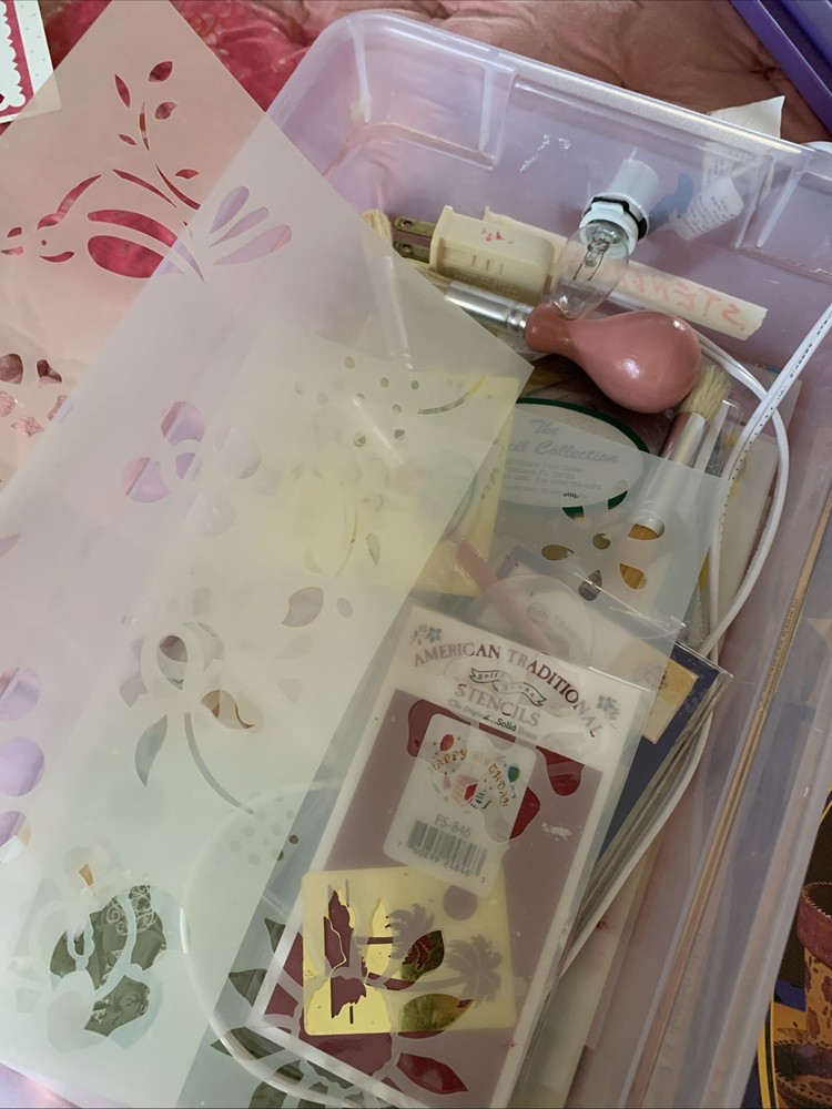 Brass Embossing Stencils Lot Templates Light Container