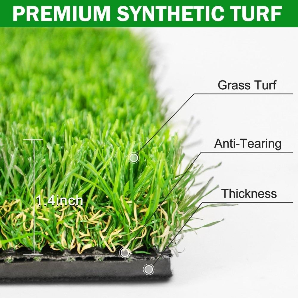 MONOJOY Golf Hitting Mat with Golf Tees - Golf Practice Mat for Swing Path Fe...