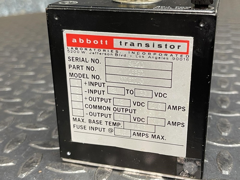 Abbott CC12D1.0 Transistor Output 12VDC 1A, Input 24 to 30 VDC