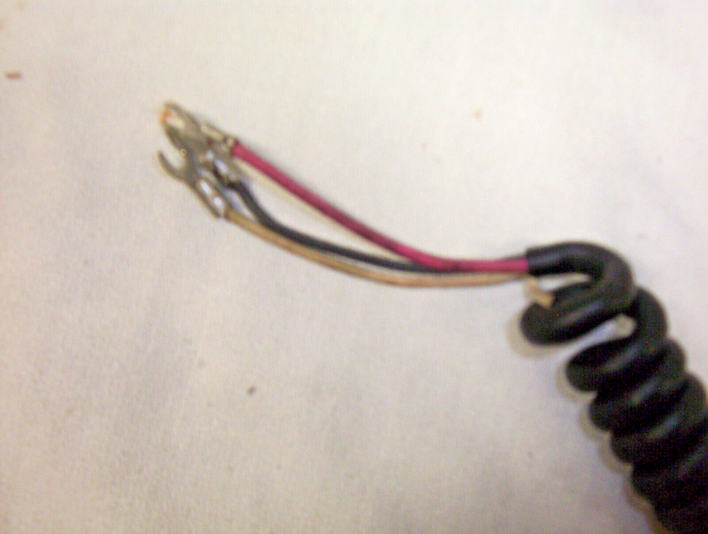 Western Electric 3-conductor rubber coiled handset cord 6 ft