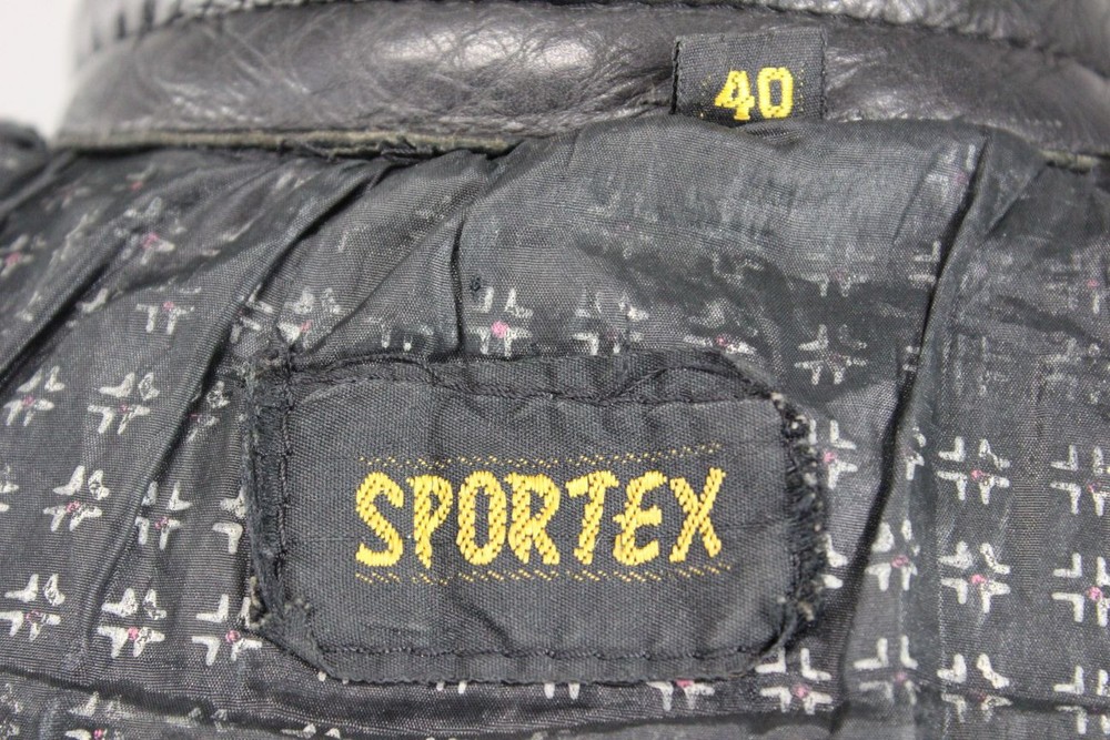 CLASSIC SPORTEX BLACK LEATHER BIKER JACKET 38 INCH