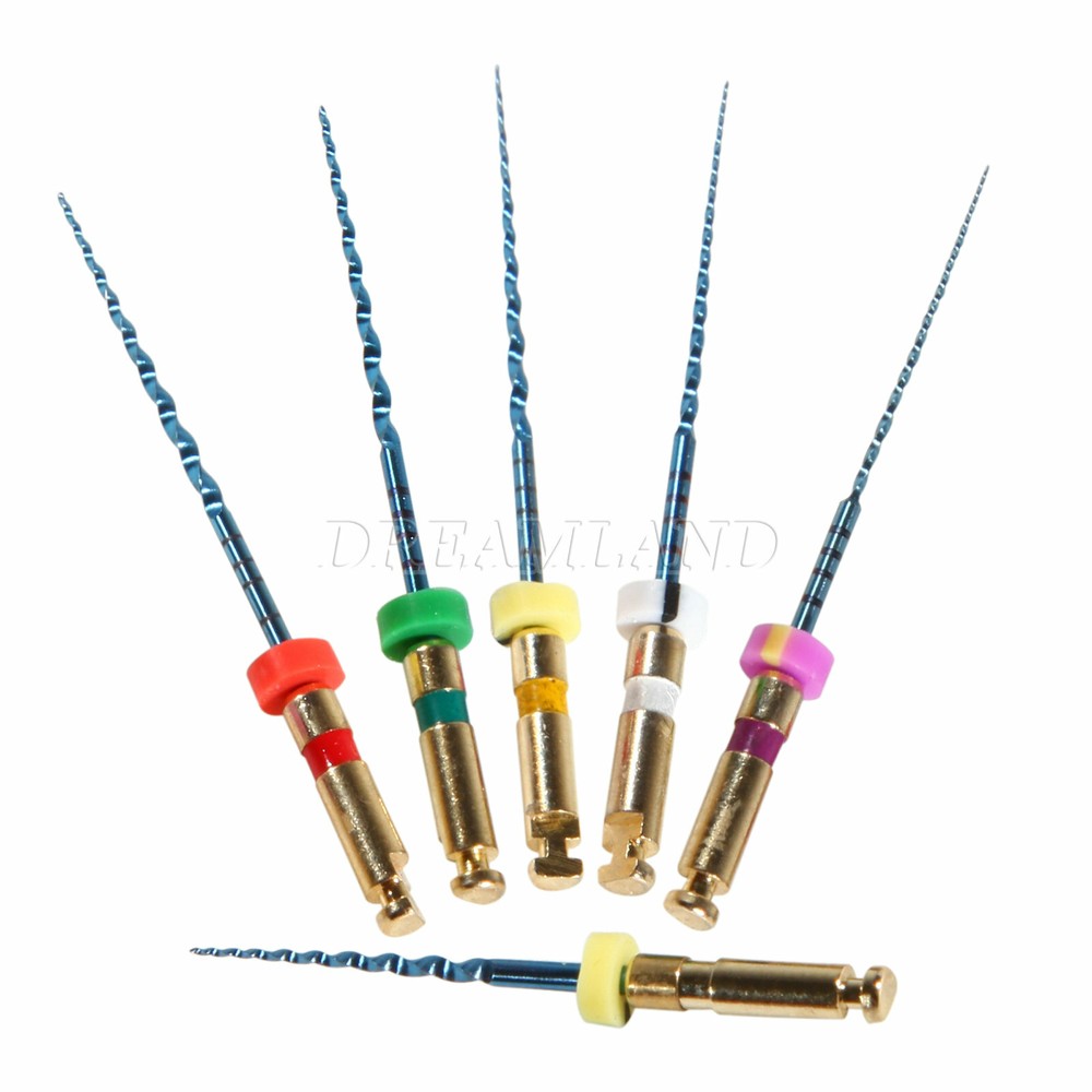 6pcs Endo Root Canal Super Rotary File Heat Activation Engine/Hand Use