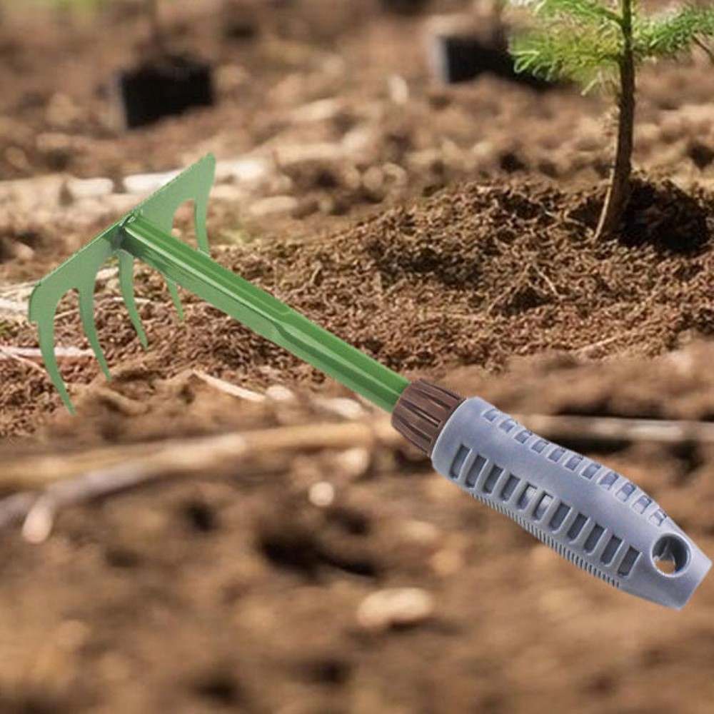 Leaf Rake Weeds Puller Weeds Pulling Tool 5 Teeths Portable Manual Garden Weeds