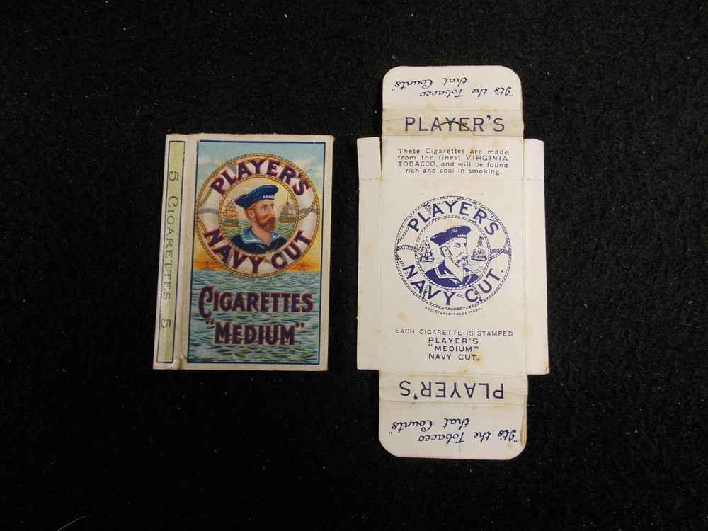 Vintage Players Navy Cut Empty Cigarette Packet Box