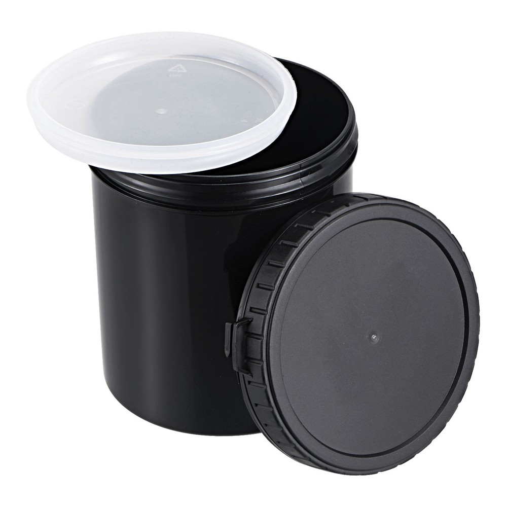2Pcs 1000mL Plastic Paint Pail Container with Sealing Lid