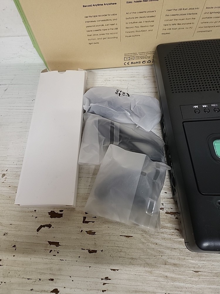 built in microphone and speaker cassette recorder with USB player