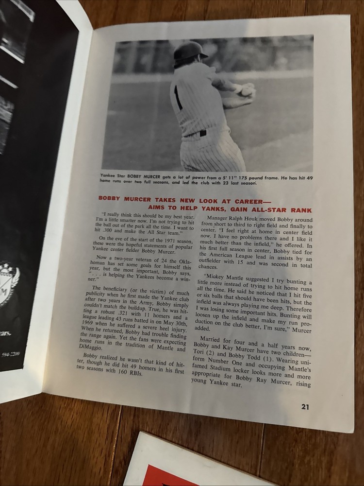 1971, 1973, 1974 Yankee Program & Scorecard Lot