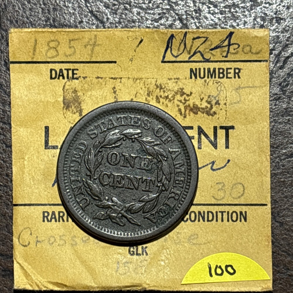 1854 Braided hair Large Cent
