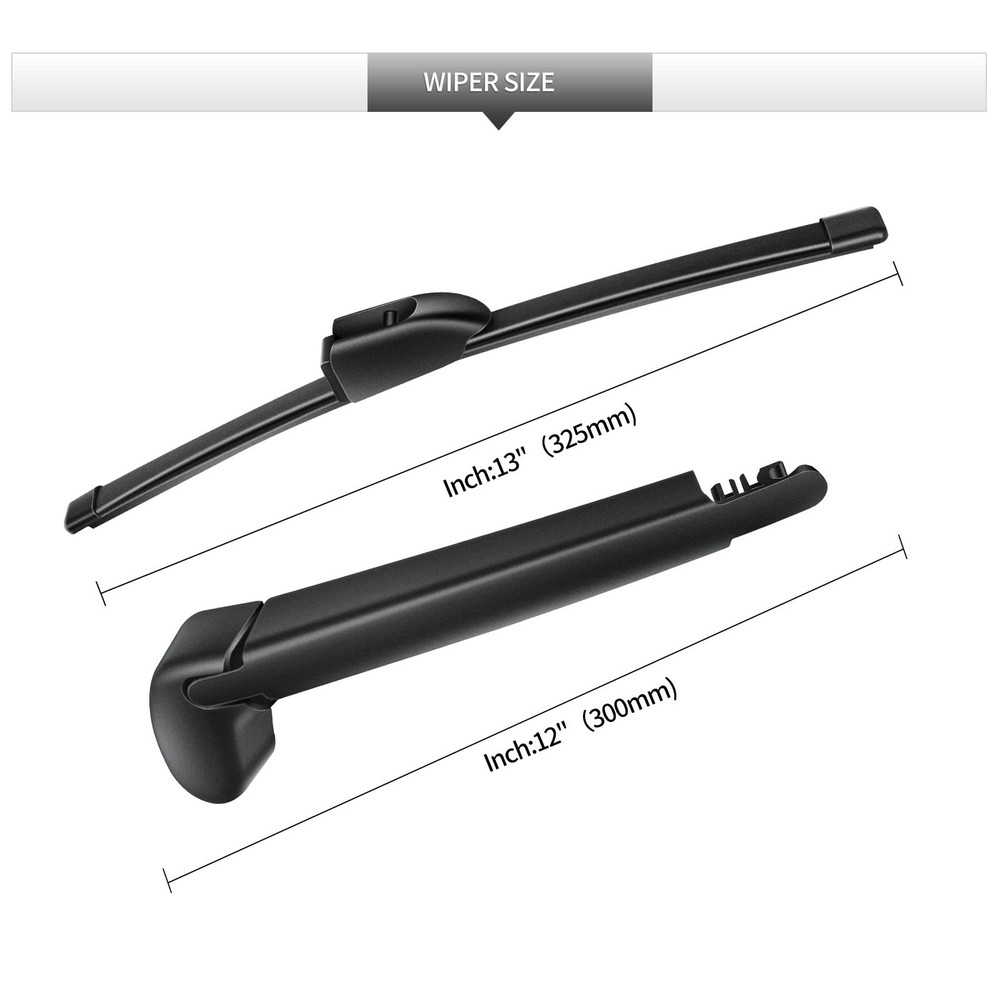 Replacement For Jaguar F-PACE 2017-2025 Rear Windshield Wiper Blade Arm Set-C...