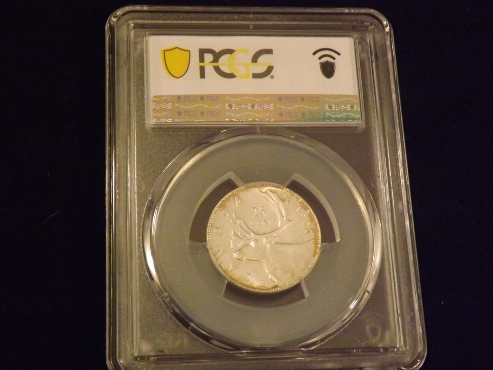 1950 25 C Canada SILVER PCGS MS 64