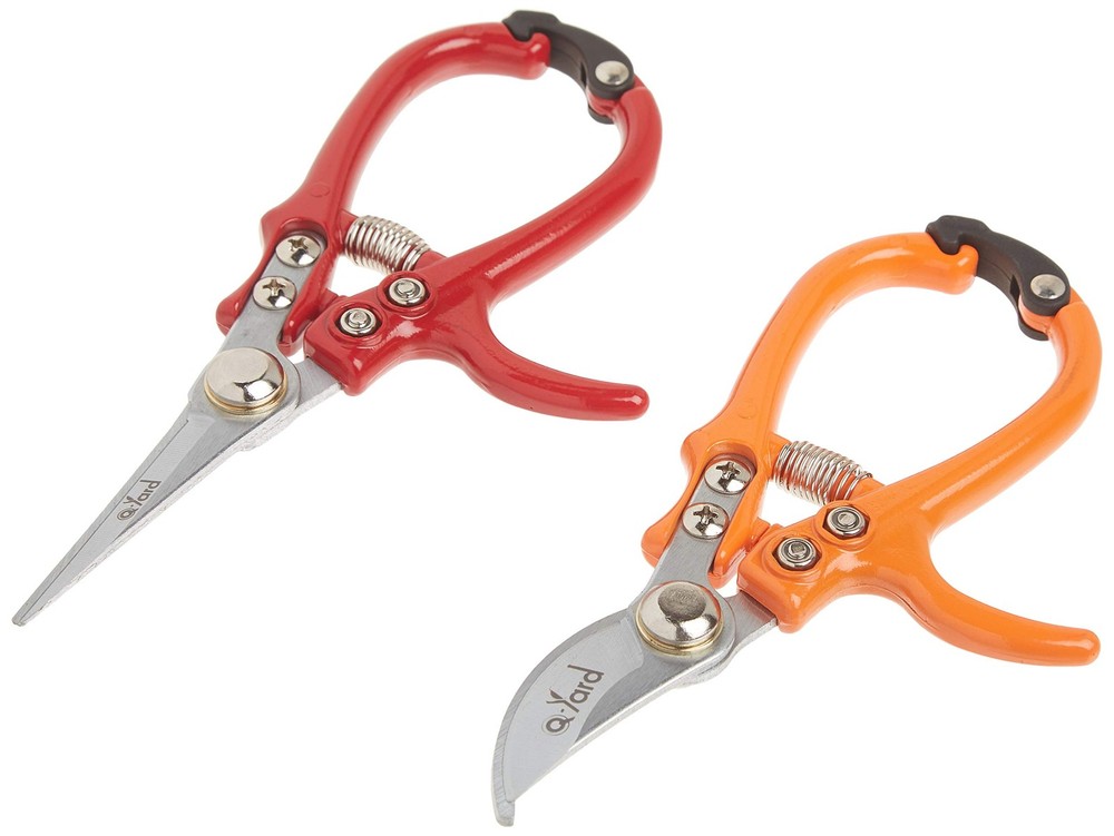 Pruning Shear 2 Pack Mini Extra Sharp Garden Hand Pruner Ergonomic Scissor