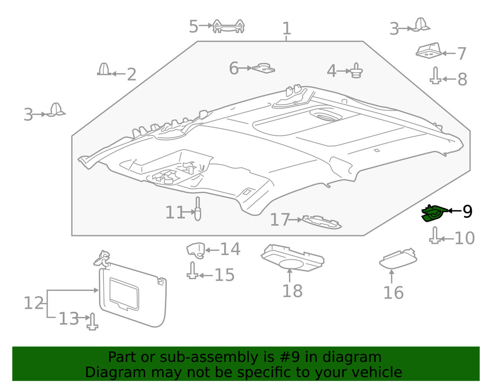 Genuine Ford Coat Hook FL3Z9929024AC