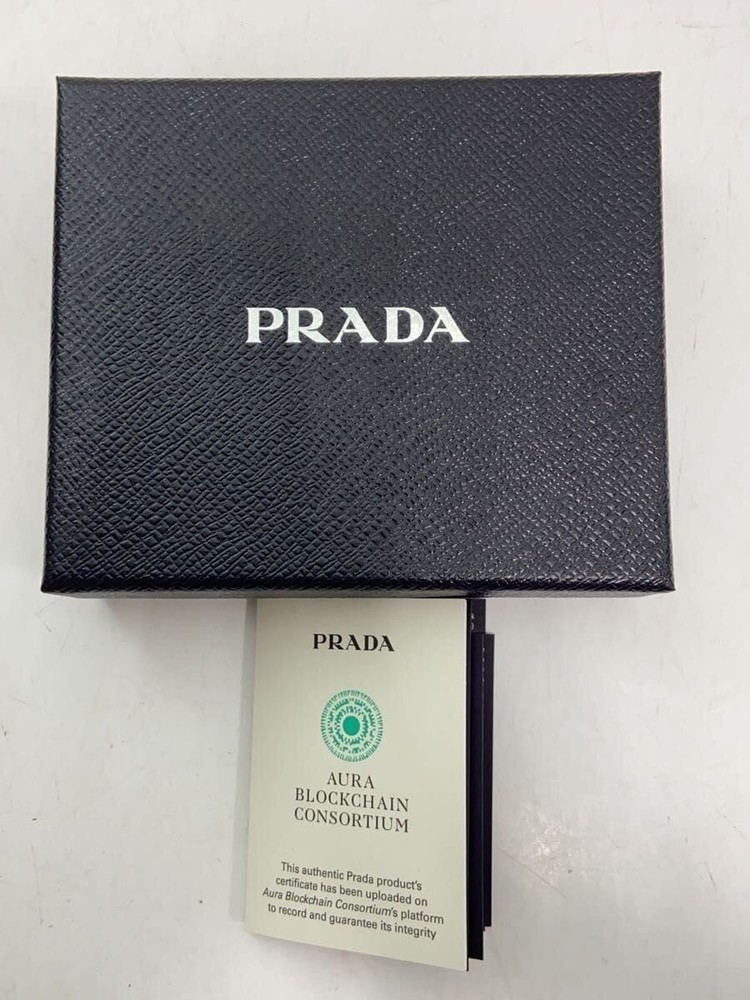 PRADA fold wallet bi-fold leather Black mens Used