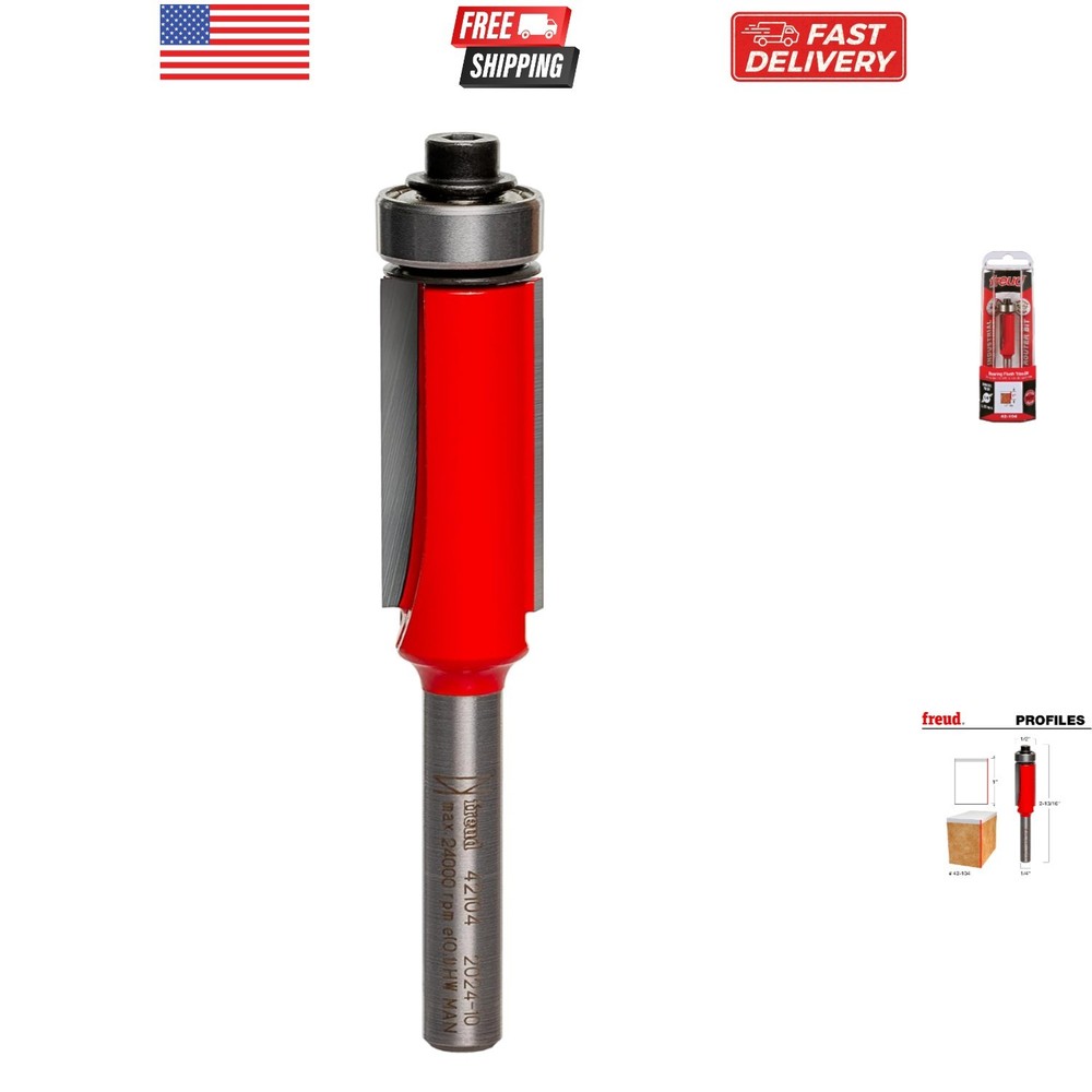 1/2" Dia. Bearing Flush Trim Bit