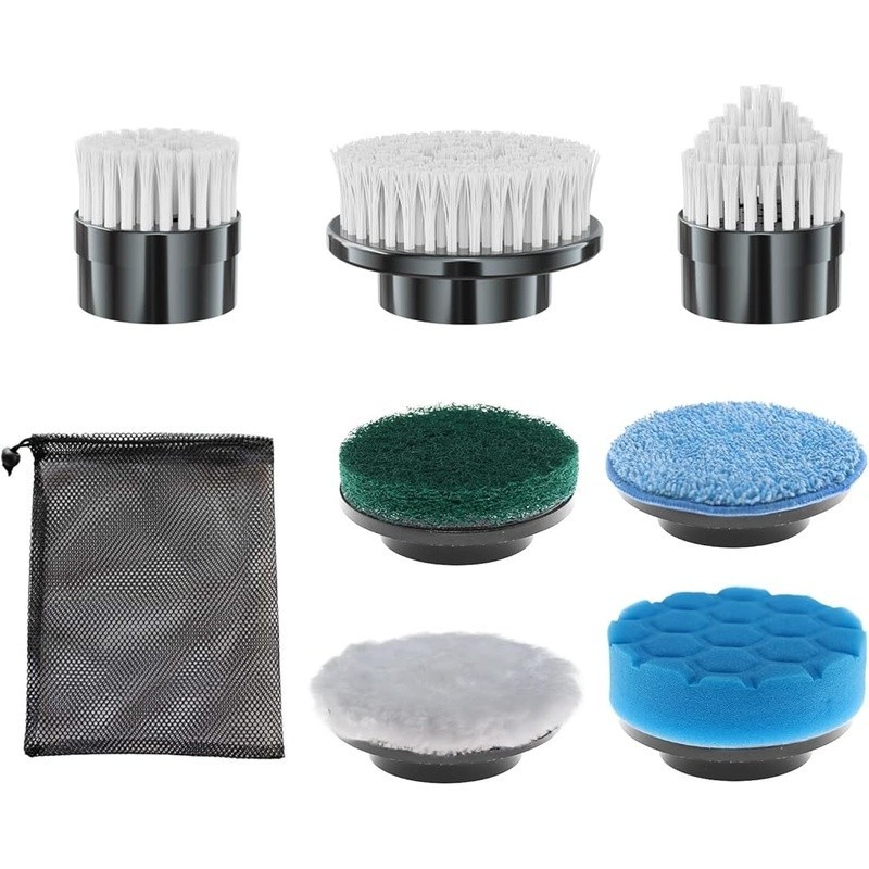 7 Piece Brush Head Set Electric Spin Scrubber Multi Surface Cleaning Kit New