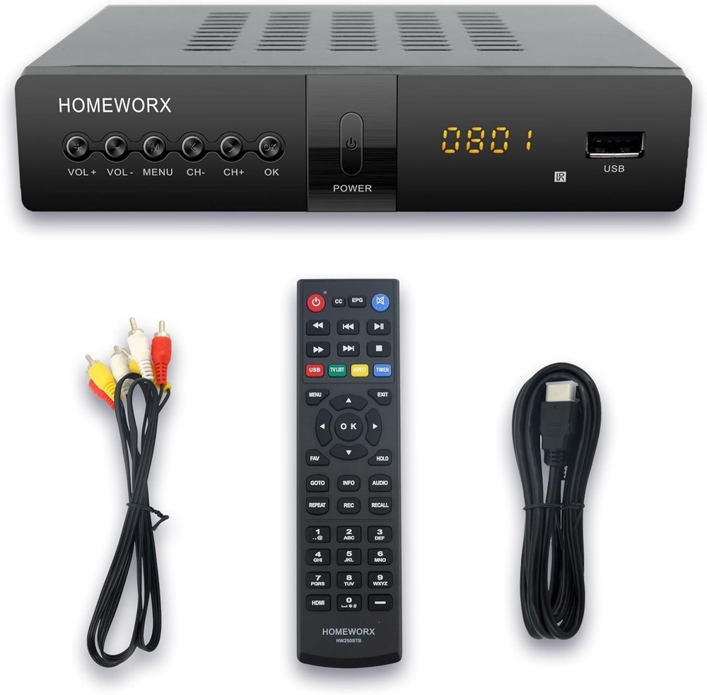 Clear QAM Digital Converter Box with Recording Function