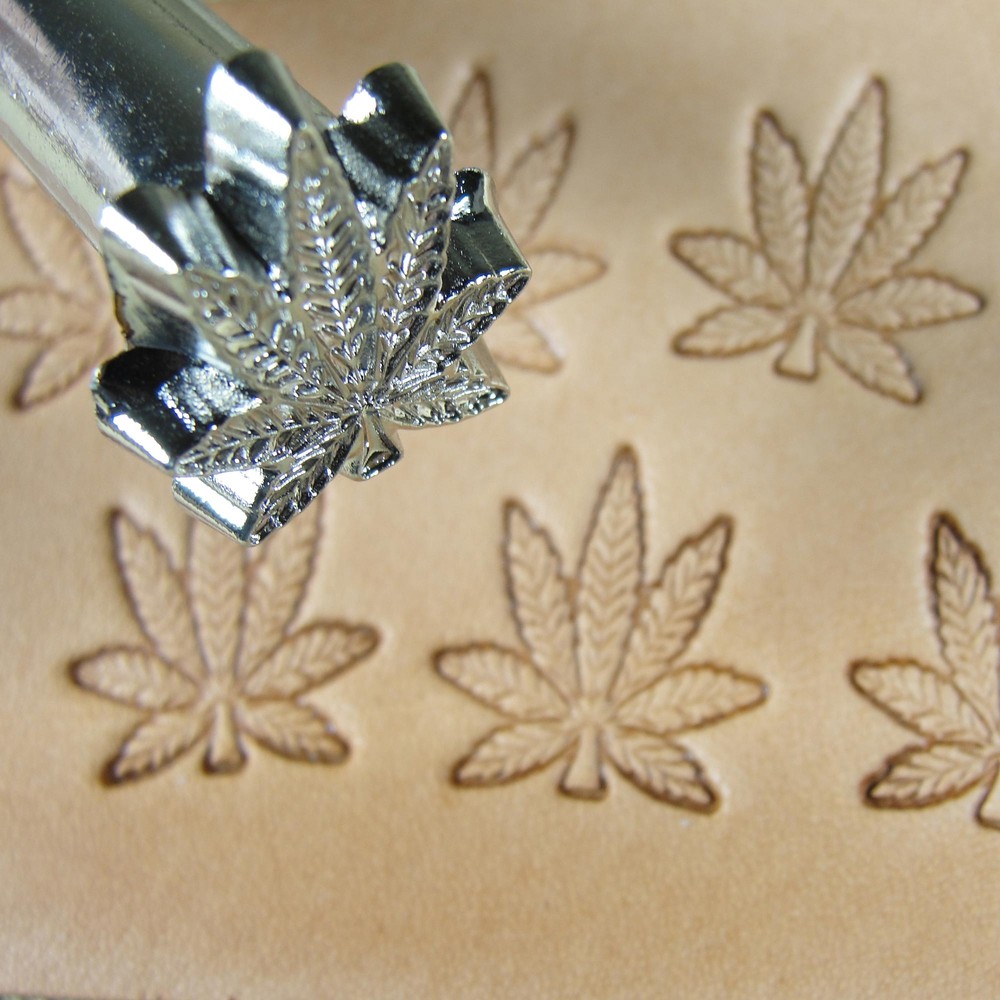 Leather Stamping Tool - Hemp Leaf Stamp