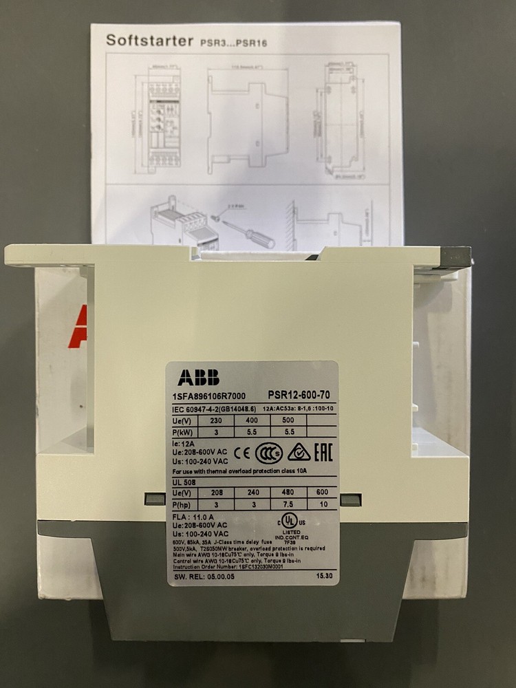 ABB PSR12-600-70 PSR, Softstarter, 11 FLA