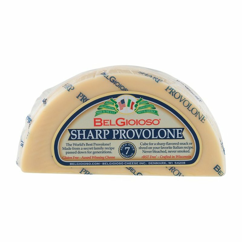 BelGioioso Cheese, Sharp Provolone 1 pound (2 - 8 oz half moon pieces)