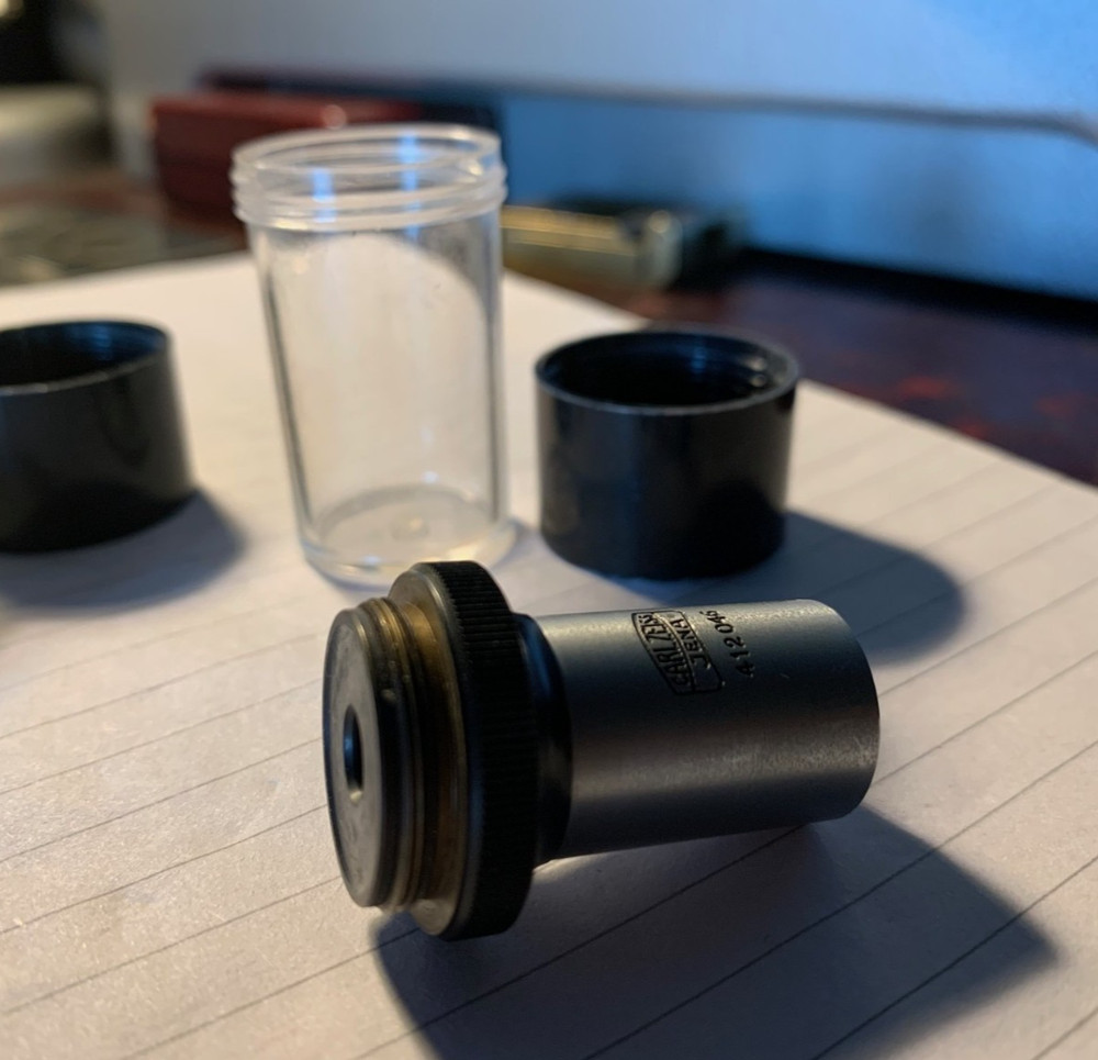 Single Vintage Carl Zeiss Microscope Objective Lens - 40x NA 0.65