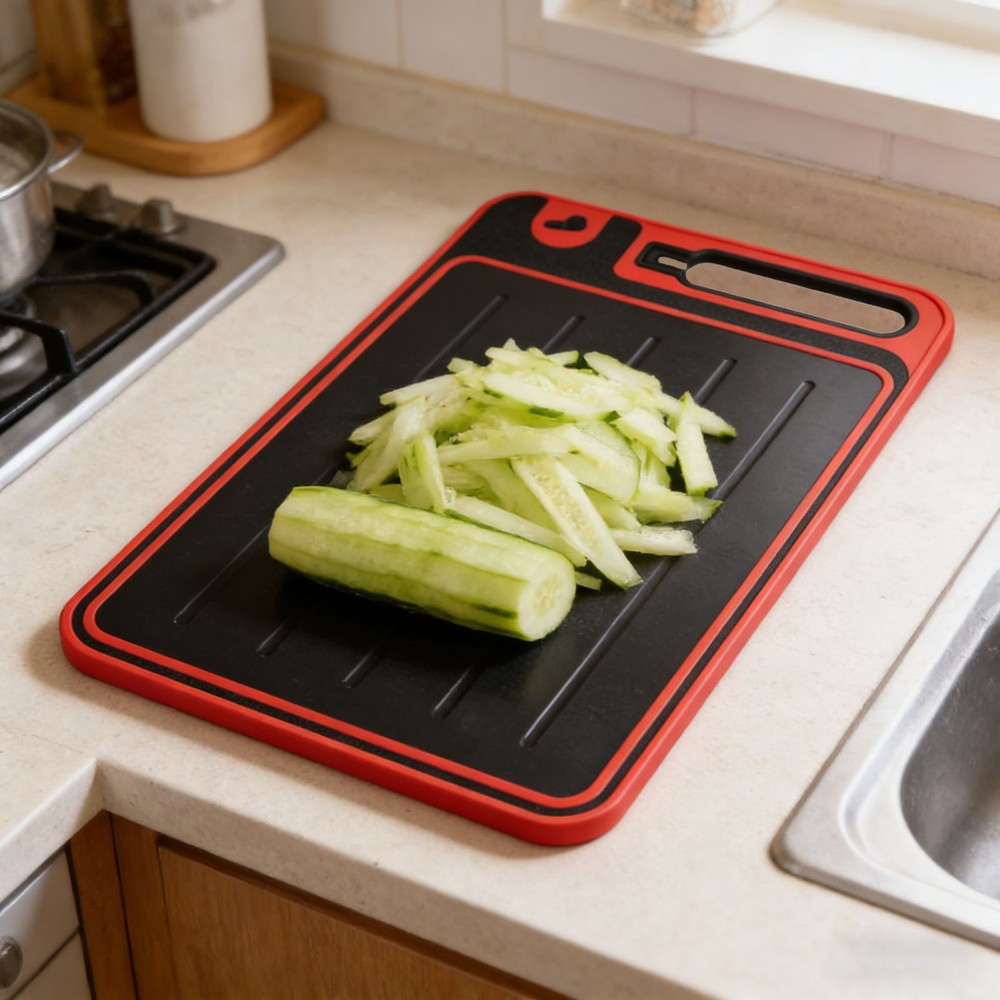 Cutting Board Built In Sharpener Double Pure And PP Material Kitchen Cutting