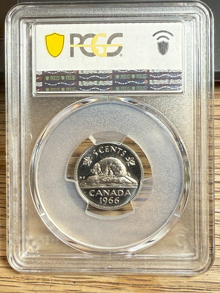 1966 Canada Nickel PCGS Gold Shield PL64CAM