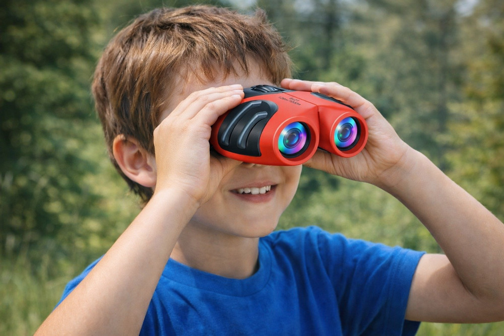 LET'S GO! Binocular for Kids, Compact High Resolution Shockproof Binoculars