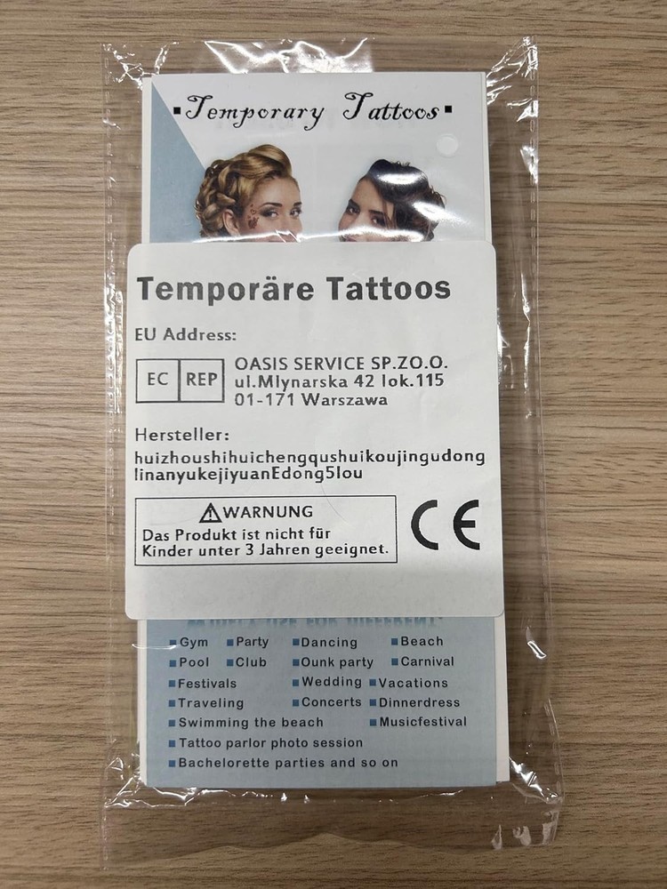 77 Sheets 3D Realistic Temporary Tattoos Adults Kids, Large,