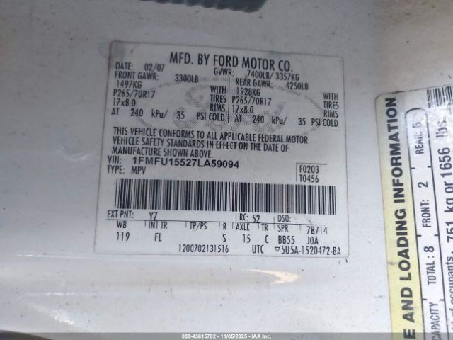 Fuse Box Engine Fits 07-08 EXPEDITION 4879522