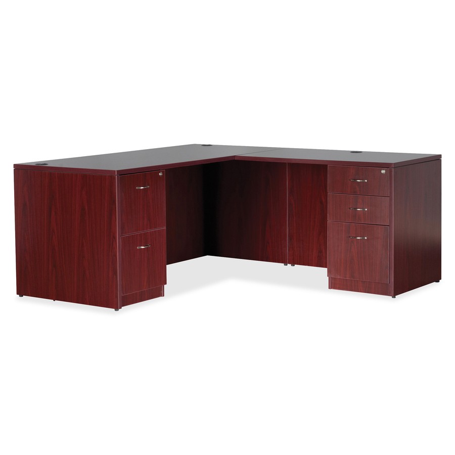 Lorell LLR69373 Rectangular Desk Shell 60"x30" Mahogany