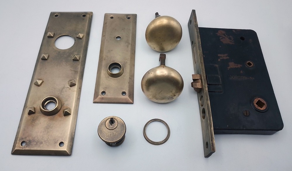 Antique Corbin Victorian Mortise Lock Set