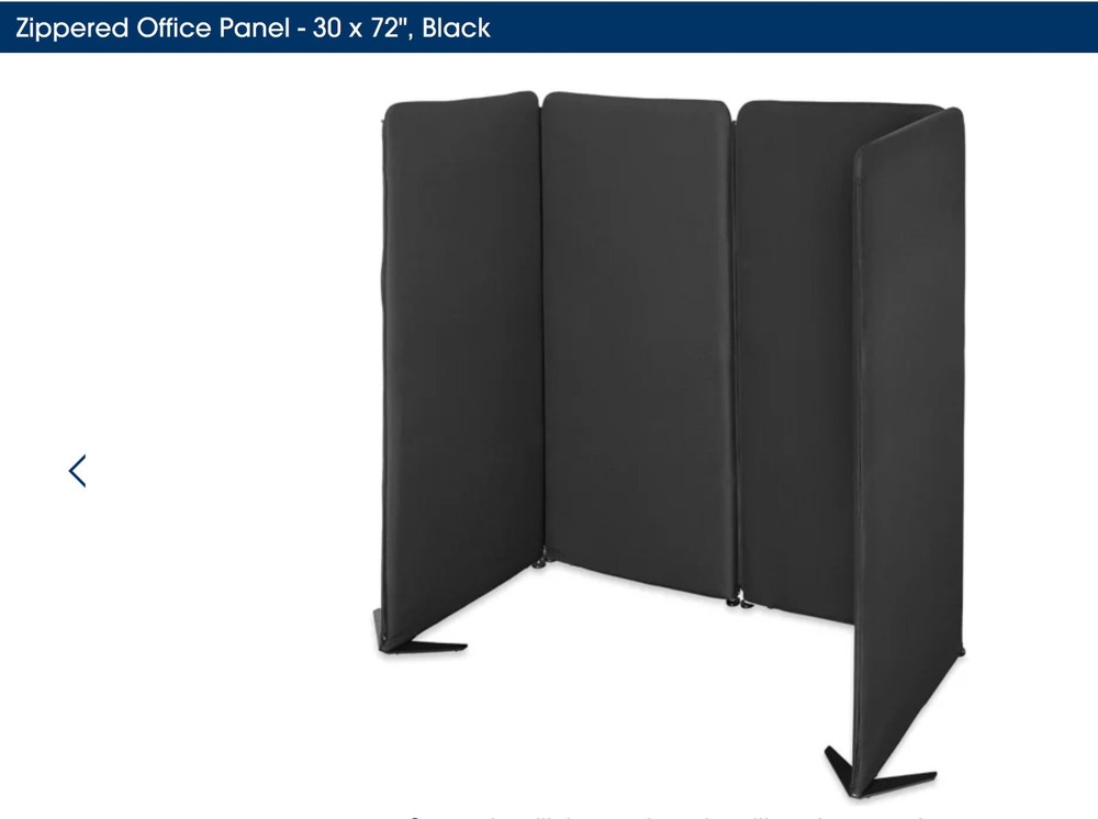 30 X 72" Zippered Office Panel