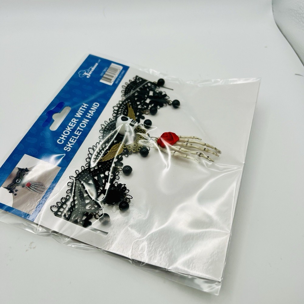 Witch Choker - Lace - Skull - Hand - Costume Accessory