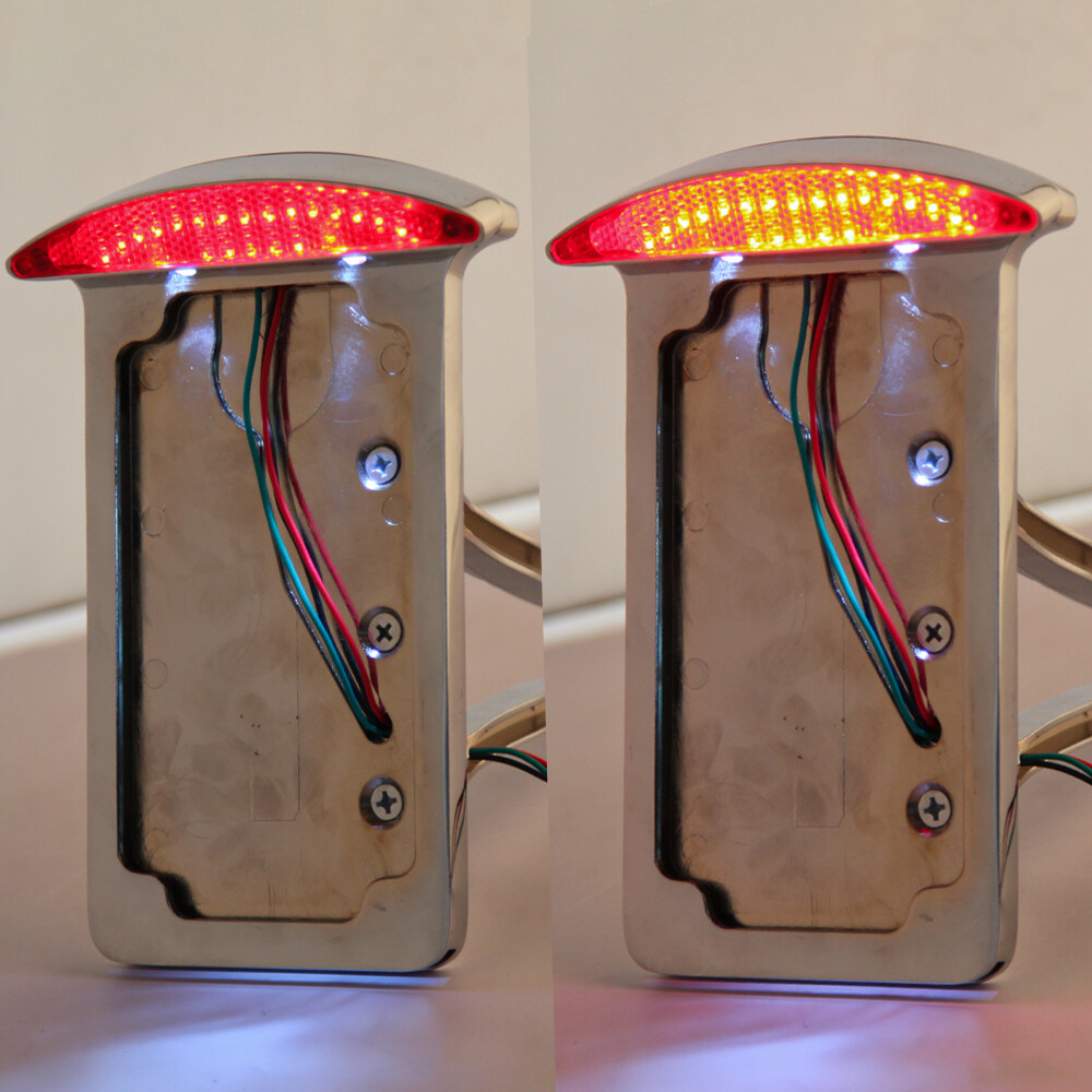 Motorcycle Side Mount License Plate Bracket Tail Light For Harley Bobber Chopper