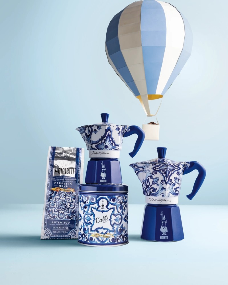 Bialetti Dolce&Gabbana | Mediterranean Blue Express Coffee Maker 6 Cup...