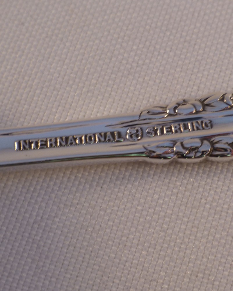 Romance-International Sterling Pierced Table Serving Spoon
