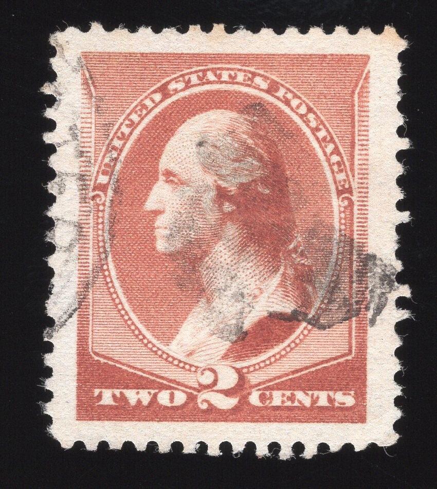 (1883) #210 2¢ Washington nicely centered HUGH JUMBO