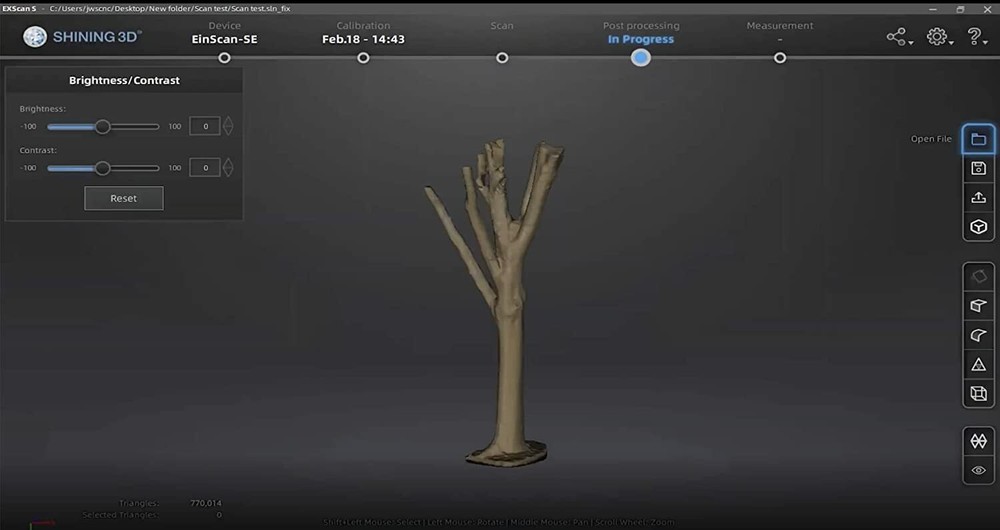 Desktop 3D Scanner EinScan-SE V2 0.1mm Accuracy 1s Single Speed Fixed Auto Mode