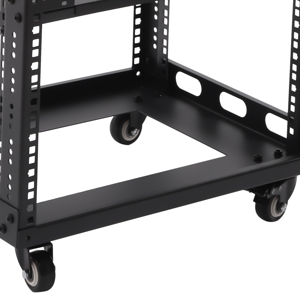 18U 18.5" 4 Post Open Frame Network Server Rack Adjustable Partition 0-31.5'' US