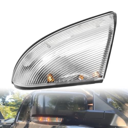 Mirror Turn Signal Light Front Passenger Side, Compatible with Dodge Right