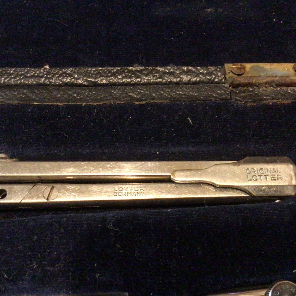 Vintage Original Lotter Draftsman Technical Drawing Set in Case