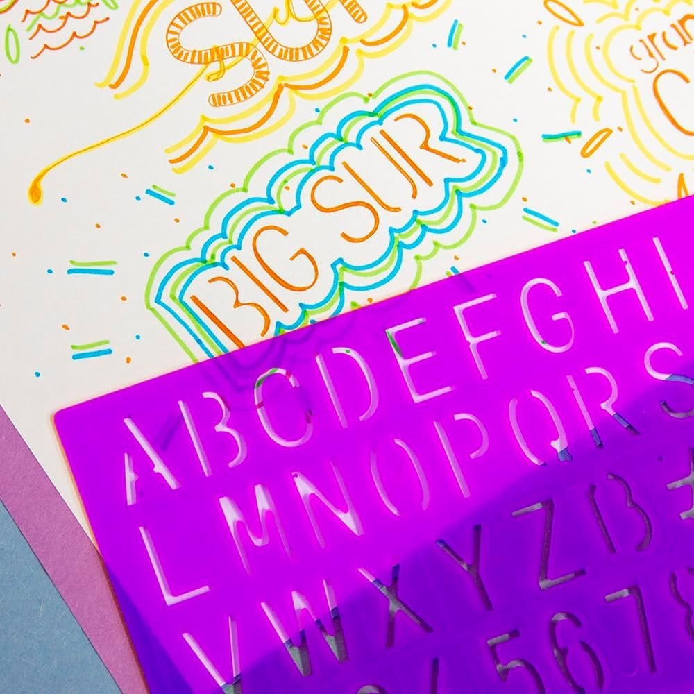 Professional Letter & Number Stencils Set - 4 Sizes for All Creative Projects